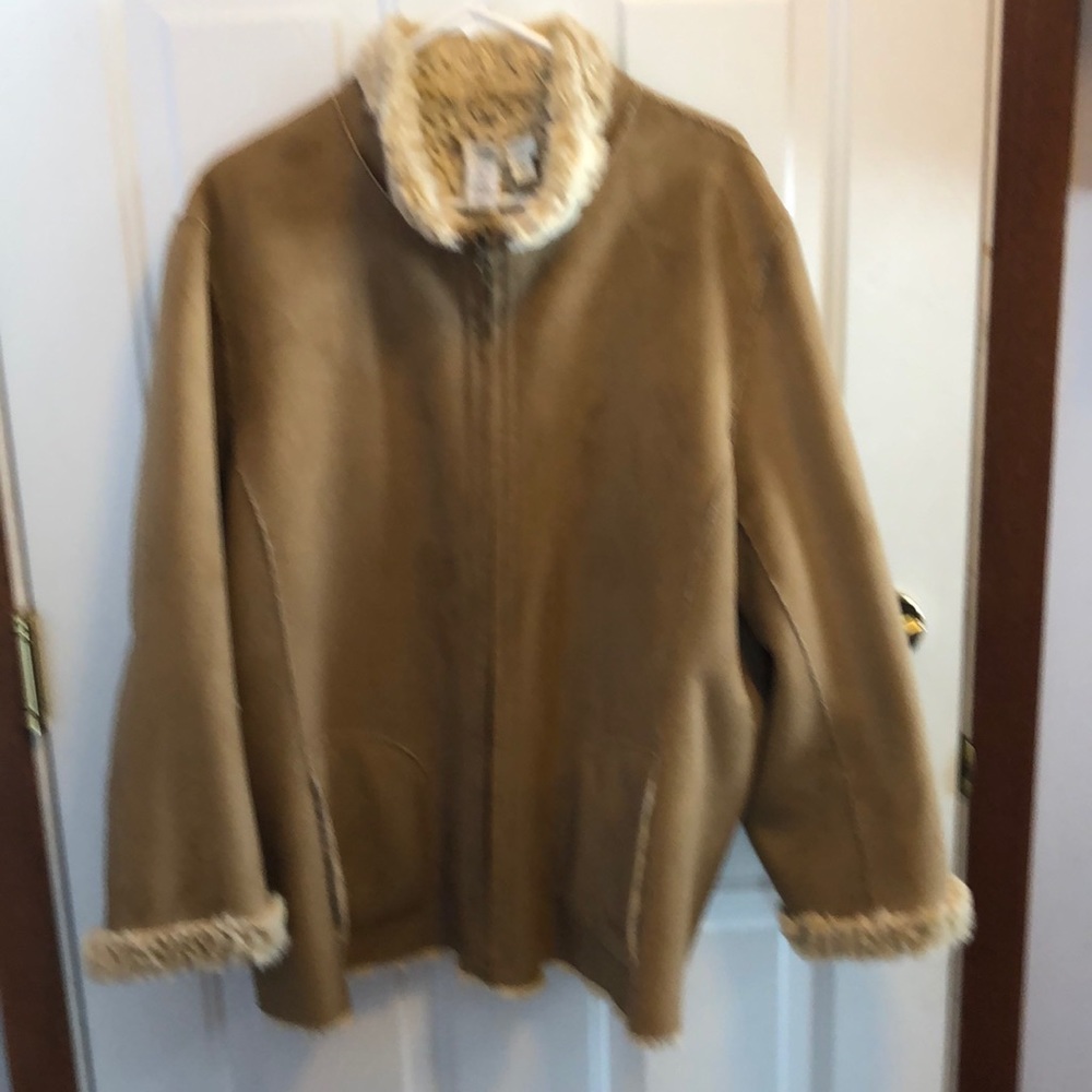 Coldwater Creek jacket with faux fur lining